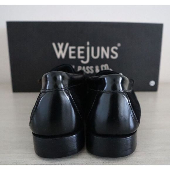 Weejuns by G.H Bass & Co. Men's Sz 6 Black Lianna Velvet/Leather Loafers $135 - Picture 7 of 8